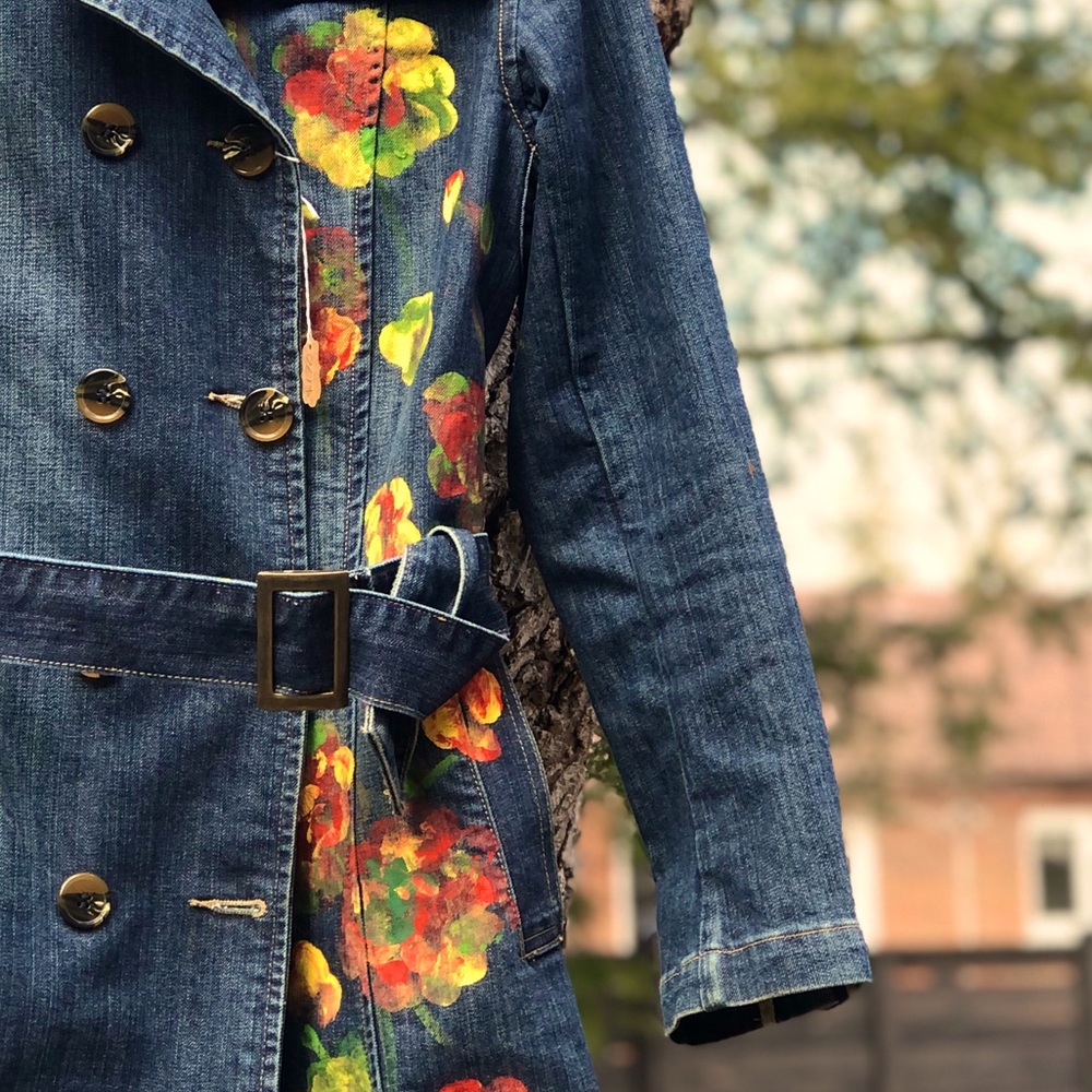 Denim jacket coat . Size M